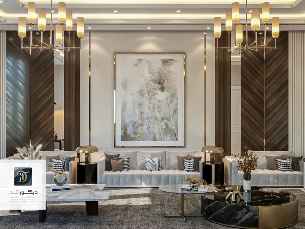 بديل الخشب مع استيل ذهبي