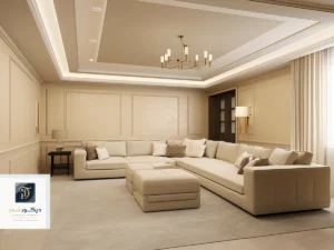 تصميم مجلس بالفوم وورق الحائط