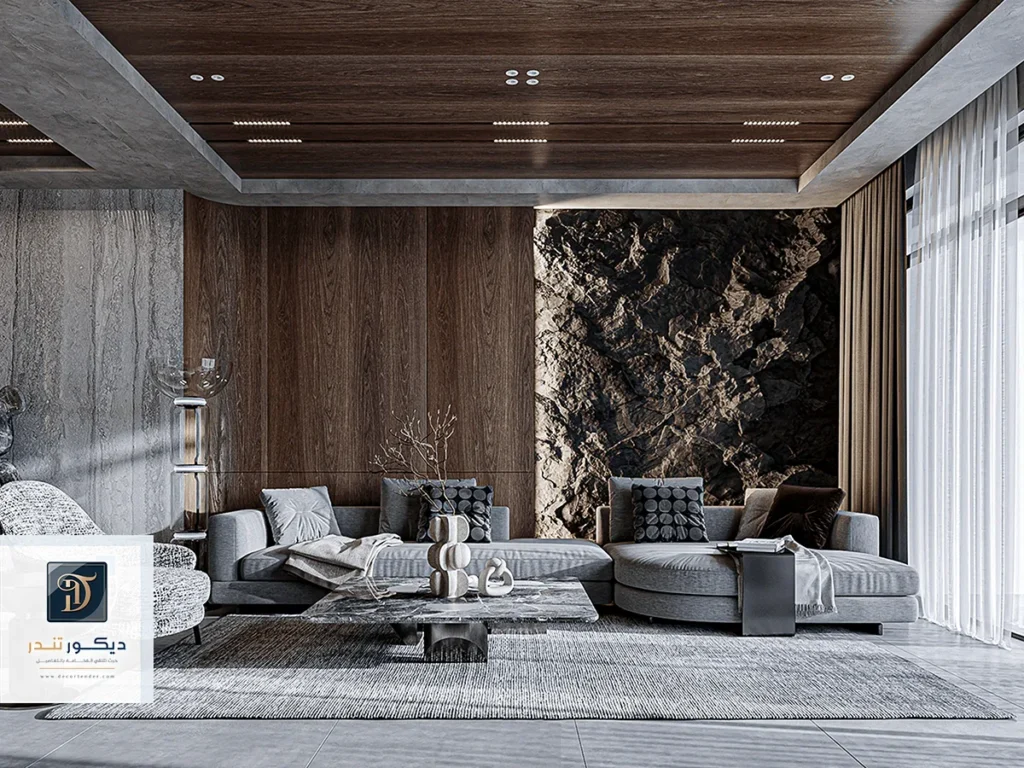 واجهات بديل الخشب والحجر للمجالس